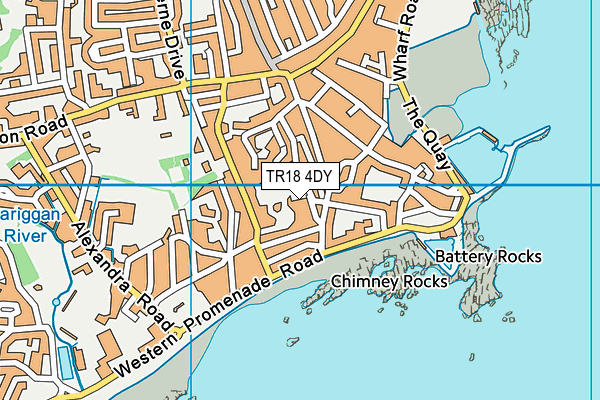 TR18 4DY map - OS VectorMap District (Ordnance Survey)