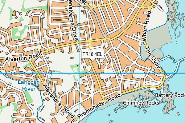 TR18 4EL map - OS VectorMap District (Ordnance Survey)