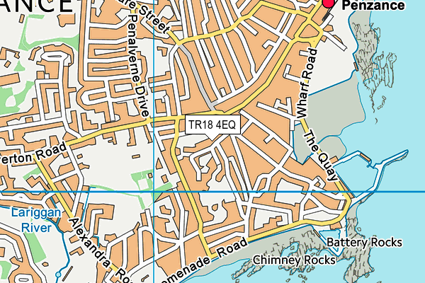 TR18 4EQ map - OS VectorMap District (Ordnance Survey)