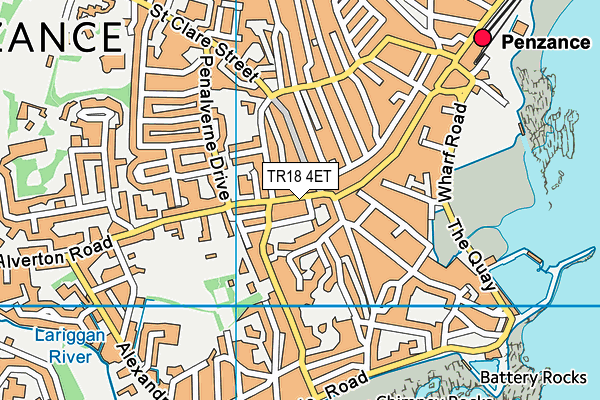 TR18 4ET map - OS VectorMap District (Ordnance Survey)