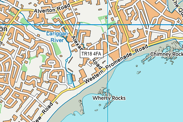 TR18 4FA map - OS VectorMap District (Ordnance Survey)