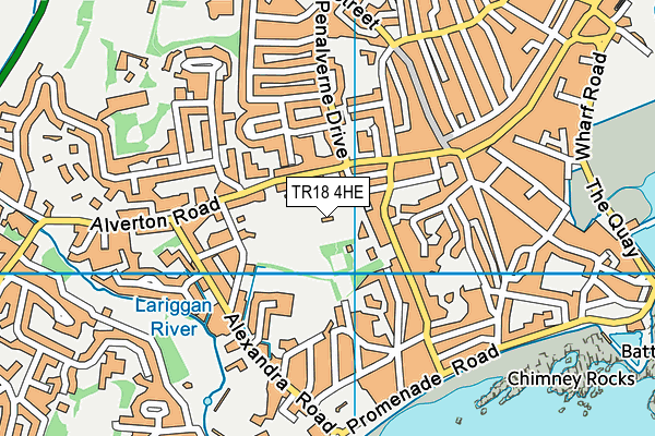 TR18 4HE map - OS VectorMap District (Ordnance Survey)