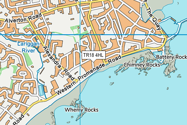 TR18 4HL map - OS VectorMap District (Ordnance Survey)