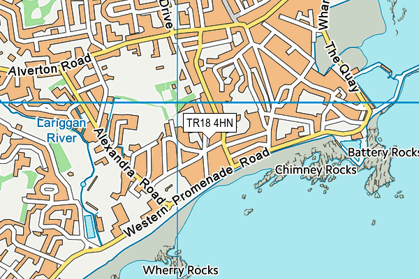 TR18 4HN map - OS VectorMap District (Ordnance Survey)