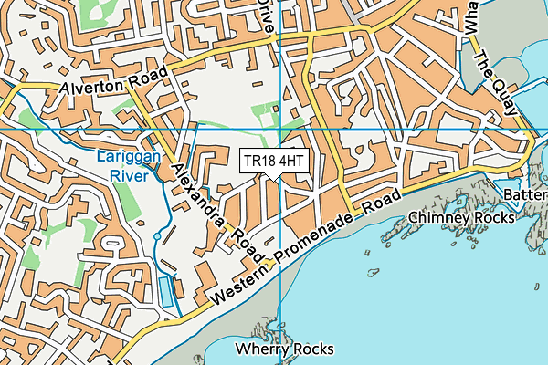 TR18 4HT map - OS VectorMap District (Ordnance Survey)