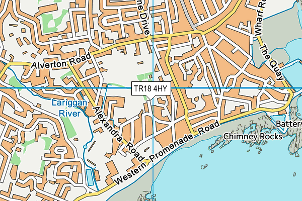 TR18 4HY map - OS VectorMap District (Ordnance Survey)