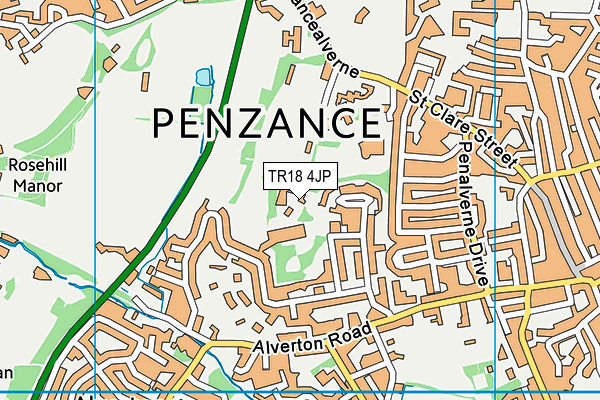 TR18 4JP map - OS VectorMap District (Ordnance Survey)