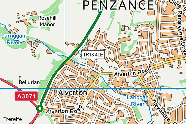 TR18 4LE map - OS VectorMap District (Ordnance Survey)