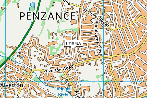 TR18 4LG map - OS VectorMap District (Ordnance Survey)