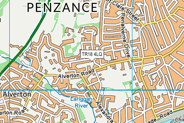TR18 4LQ map - OS VectorMap District (Ordnance Survey)