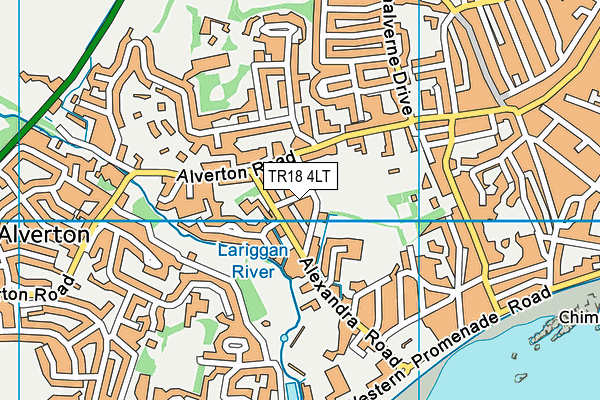 TR18 4LT map - OS VectorMap District (Ordnance Survey)