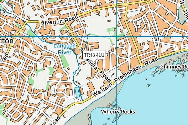 TR18 4LU map - OS VectorMap District (Ordnance Survey)