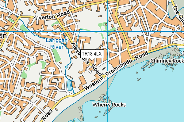 TR18 4LX map - OS VectorMap District (Ordnance Survey)