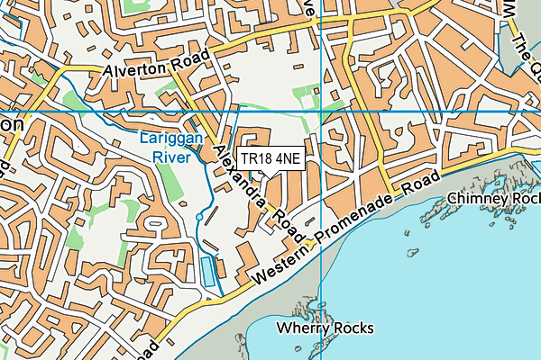 Penlee Park map (TR18 4NE) - OS VectorMap District (Ordnance Survey)