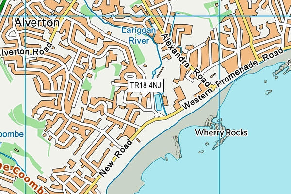 TR18 4NJ map - OS VectorMap District (Ordnance Survey)