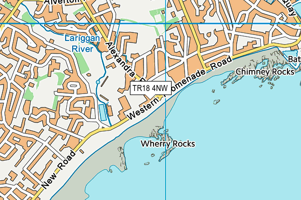 TR18 4NW map - OS VectorMap District (Ordnance Survey)