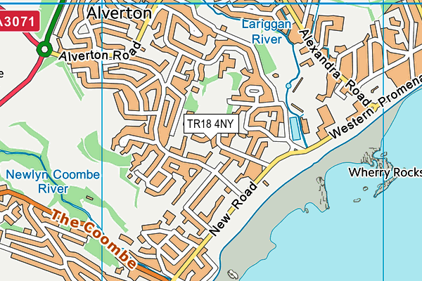 TR18 4NY map - OS VectorMap District (Ordnance Survey)