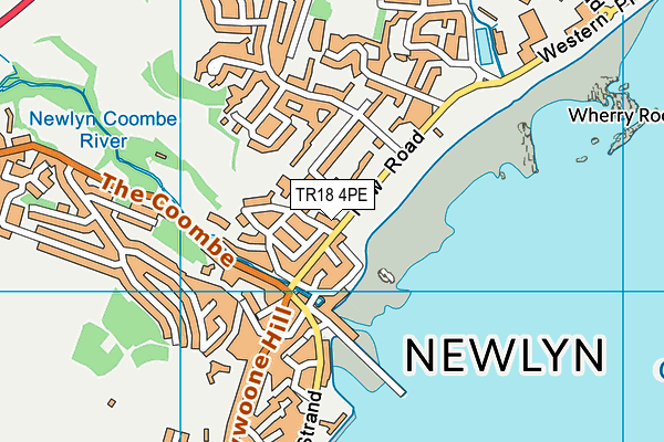 TR18 4PE map - OS VectorMap District (Ordnance Survey)