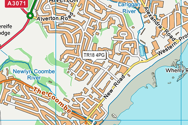 TR18 4PG map - OS VectorMap District (Ordnance Survey)