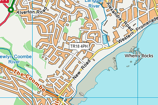 TR18 4PH map - OS VectorMap District (Ordnance Survey)