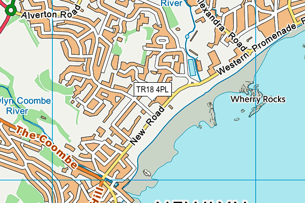 TR18 4PL map - OS VectorMap District (Ordnance Survey)