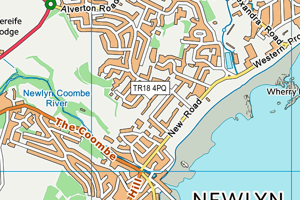 TR18 4PQ map - OS VectorMap District (Ordnance Survey)