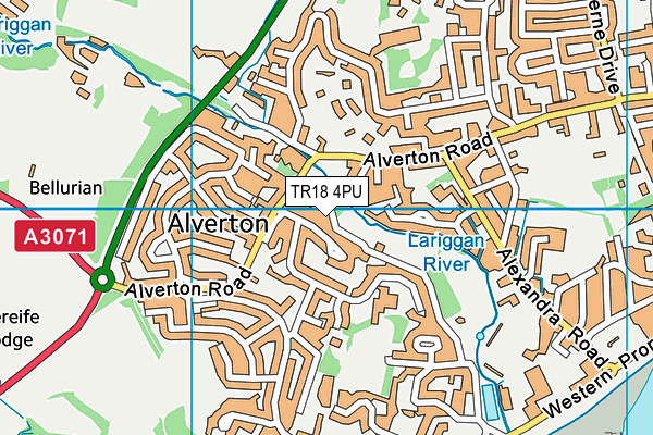 TR18 4PU map - OS VectorMap District (Ordnance Survey)