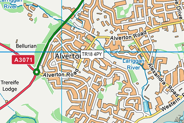 TR18 4PY map - OS VectorMap District (Ordnance Survey)