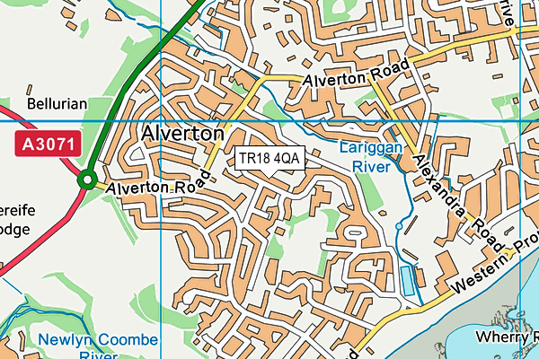 TR18 4QA map - OS VectorMap District (Ordnance Survey)