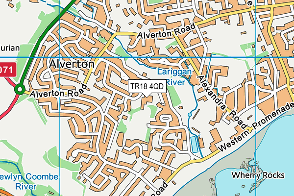 TR18 4QD map - OS VectorMap District (Ordnance Survey)