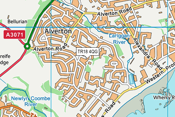 TR18 4QG map - OS VectorMap District (Ordnance Survey)