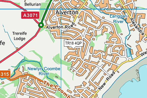 TR18 4QP map - OS VectorMap District (Ordnance Survey)