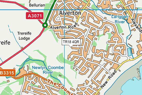 TR18 4QR map - OS VectorMap District (Ordnance Survey)