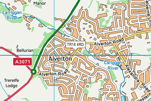 TR18 4RD map - OS VectorMap District (Ordnance Survey)