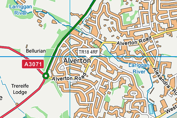 TR18 4RF map - OS VectorMap District (Ordnance Survey)