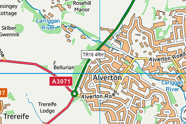 TR18 4RH map - OS VectorMap District (Ordnance Survey)