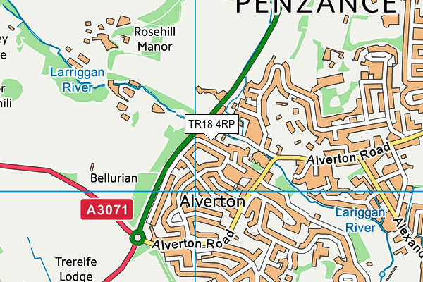 TR18 4RP map - OS VectorMap District (Ordnance Survey)