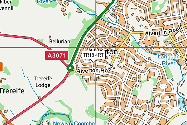 TR18 4RT map - OS VectorMap District (Ordnance Survey)