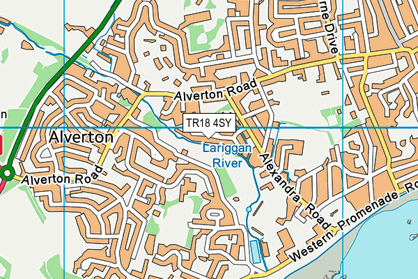 TR18 4SY map - OS VectorMap District (Ordnance Survey)