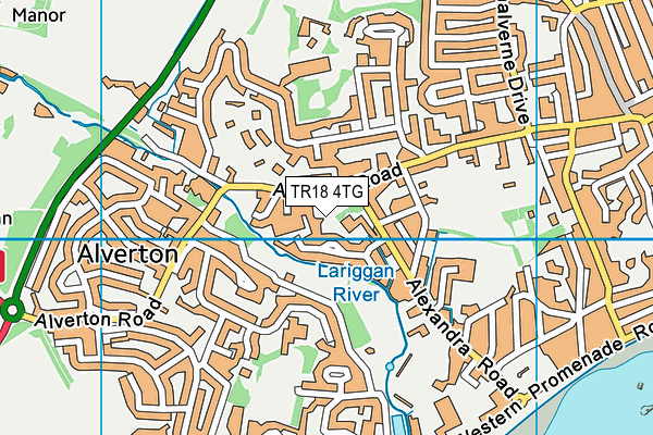 TR18 4TG map - OS VectorMap District (Ordnance Survey)