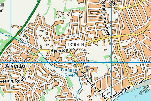 TR18 4TH map - OS VectorMap District (Ordnance Survey)