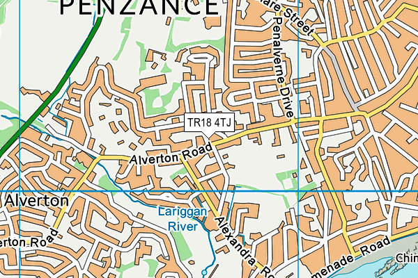 TR18 4TJ map - OS VectorMap District (Ordnance Survey)