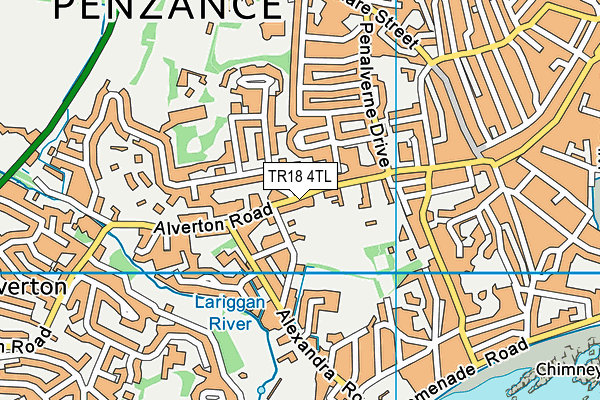 TR18 4TL map - OS VectorMap District (Ordnance Survey)