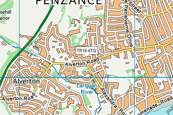 TR18 4TQ map - OS VectorMap District (Ordnance Survey)