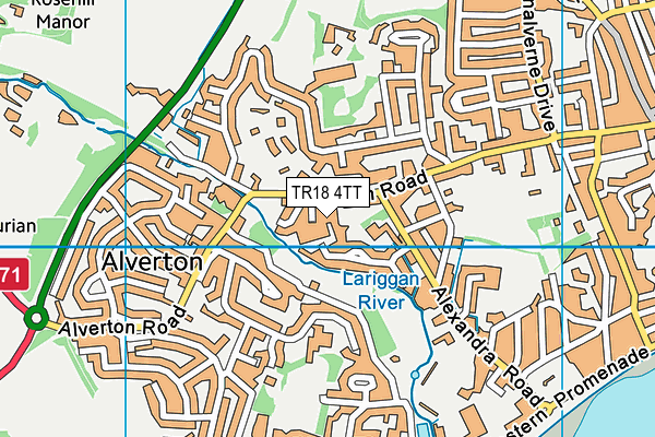 TR18 4TT map - OS VectorMap District (Ordnance Survey)