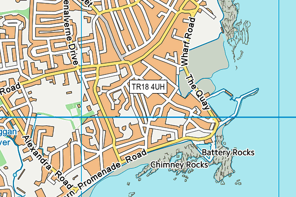 TR18 4UH map - OS VectorMap District (Ordnance Survey)