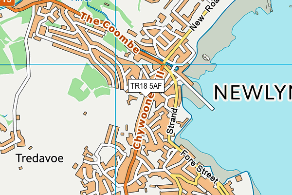 TR18 5AF map - OS VectorMap District (Ordnance Survey)