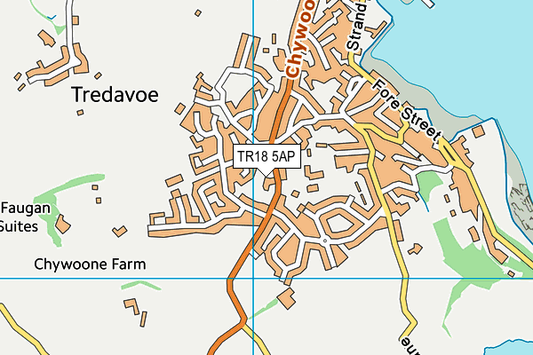 TR18 5AP map - OS VectorMap District (Ordnance Survey)