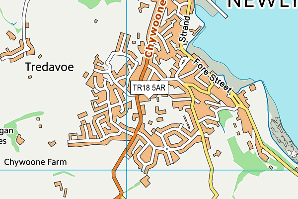 Nirvana Health Club (Closed) map (TR18 5AR) - OS VectorMap District (Ordnance Survey)