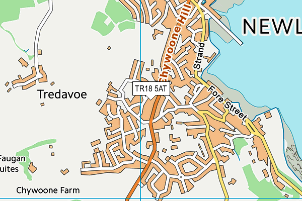 TR18 5AT map - OS VectorMap District (Ordnance Survey)